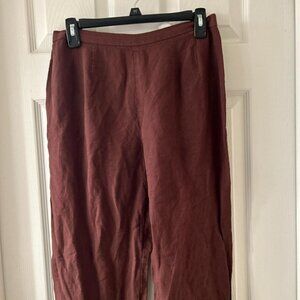 Coldwater Creek Pull on Brown Pants with Zippered Side